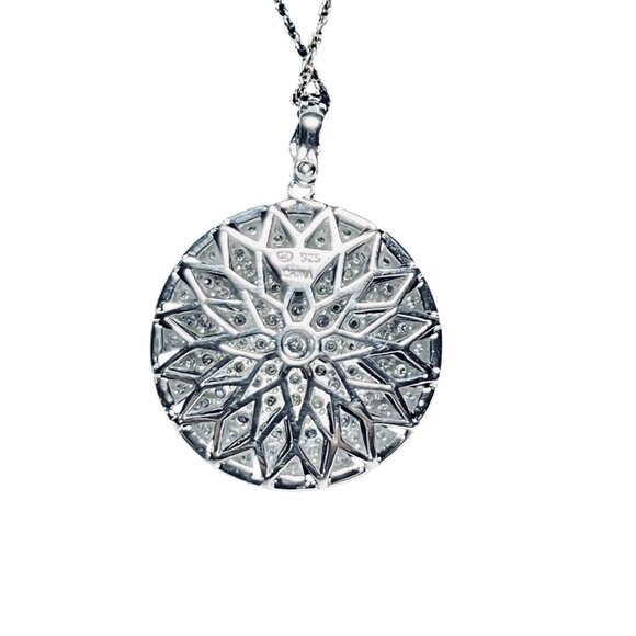 Affinity Diamonds Sterling Silver Necklace With Round Diamond Pendant (5999) - Picture 5 of 8